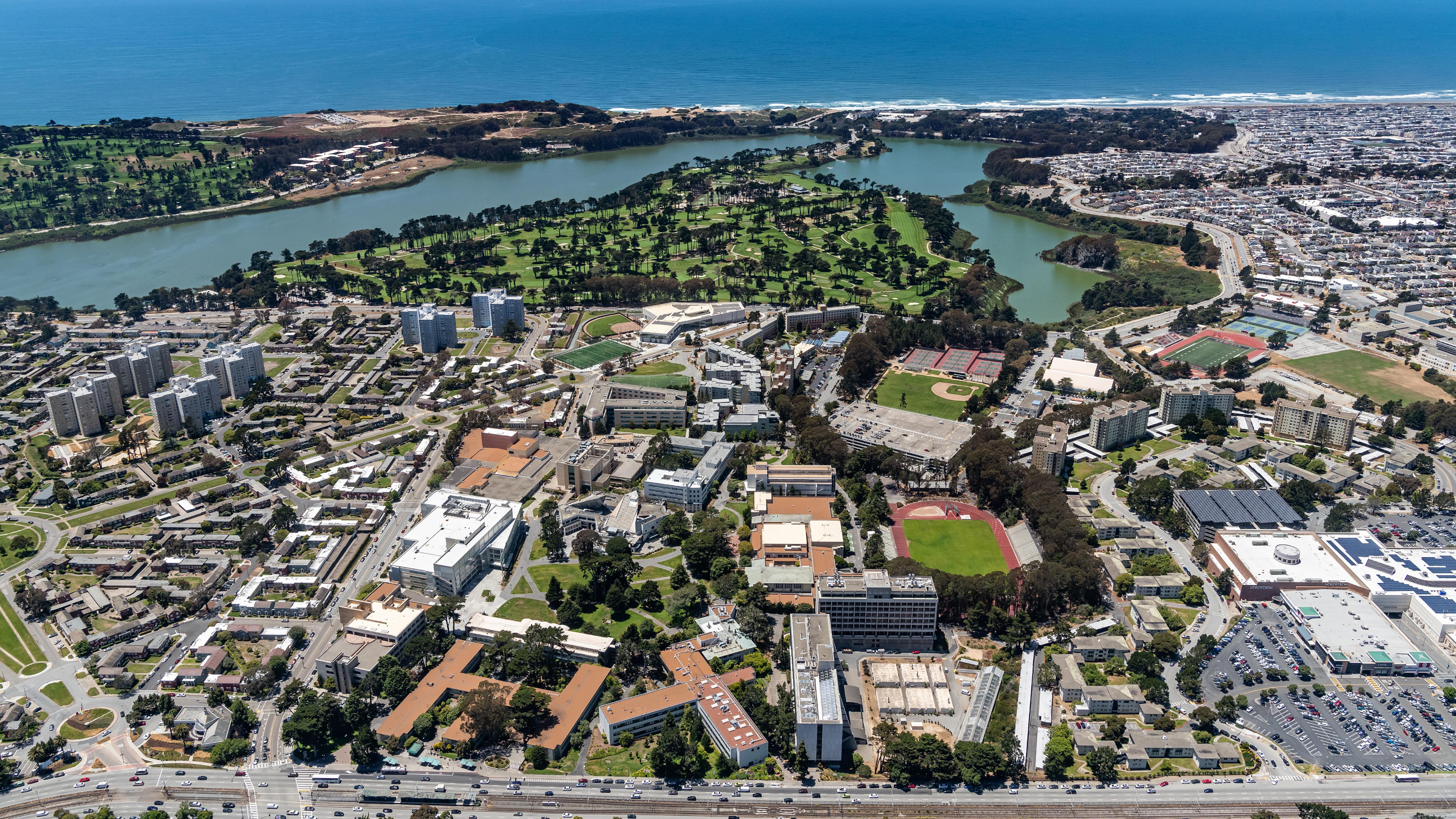 aerial view of campus